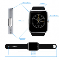 Chytré hodinky GT08 s Bluetooth