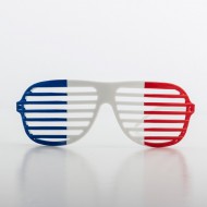 Mřížkované Brýle s Francouzskou Vlajkou