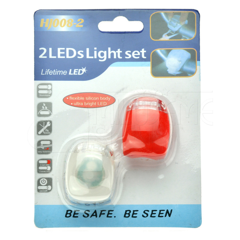 2x LED světlo na kolo - silikonové 2x LED světlo na kolo - silikonové