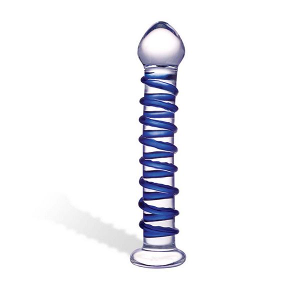 Skleněné dildo Blue Spiral Glas 63392 Skleněné dildo Blue Spiral Glas 63392