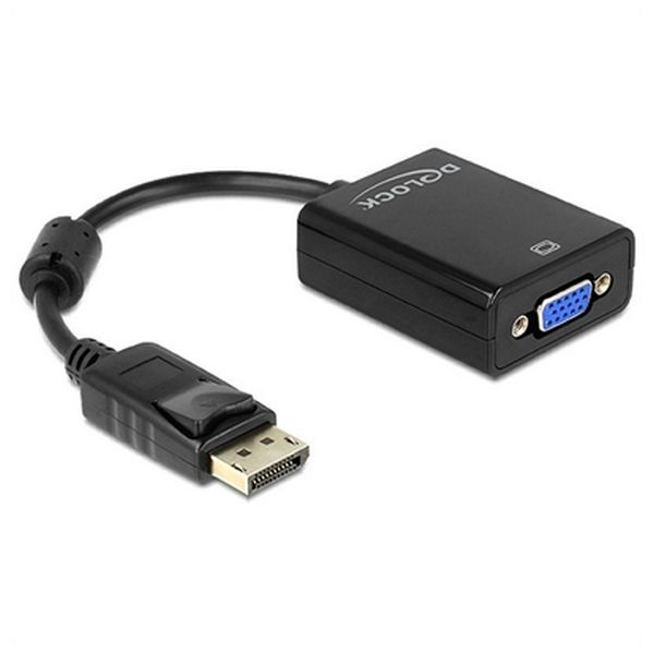 Adaptér DisplayPort na VGA DELOCK 61848 Černý Adaptér DisplayPort na VGA DELOCK 61848 Černý