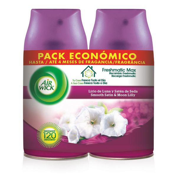 Náhradní Náplň Air Wick FreshMatic Duplo Moon Iris and Satin Silk 2 x 250 ml Náhradní Náplň Air Wick FreshMatic Duplo Moon Iris and Satin Silk 2 x 250 ml