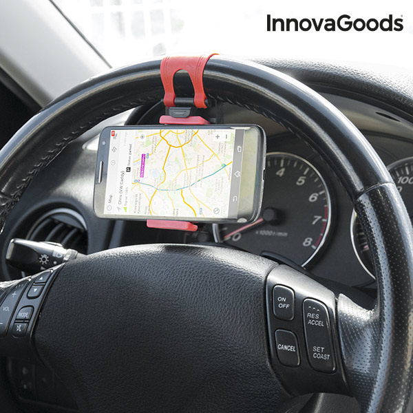 Držák Mobilních Telefonů na Volant InnovaGoods Držák Mobilních Telefonů na Volant InnovaGoods