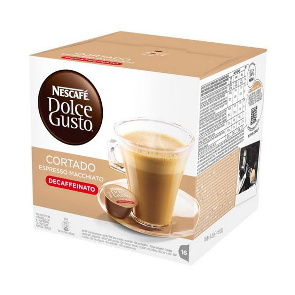 Kávové kapsle s pouzdrem Nescafé Dolce Gusto 94314 Espresso Macchiato Decaffeinato (16 uds) Kávové kapsle s pouzdrem Nescafé Dolce Gusto 94314 Espresso Macchiato Decaffeinato (16 uds)
