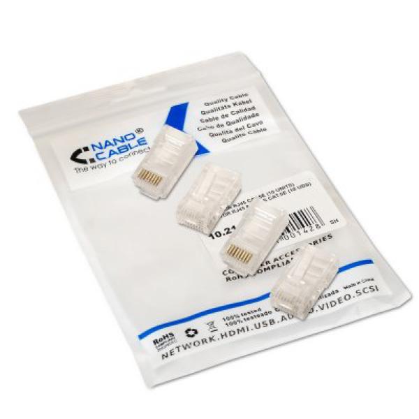 Konektor RJ45 Kategorie 5 UTP NANOCABLE 10.21.0102-100 100 pcs Konektor RJ45 Kategorie 5 UTP NANOCABLE 10.21.0102-100 100 pcs