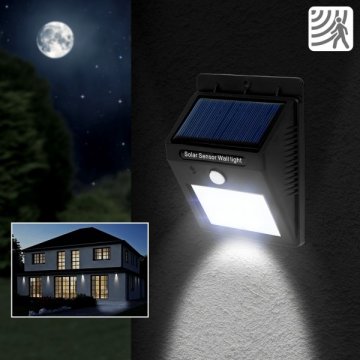 Venkovní LED osvětlení s pohybovým senzorem - solární dobíjení