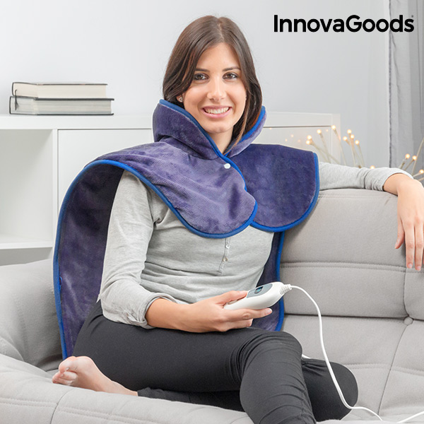 Elektrická Dečka na Krk, Ramena a Záda InnovaGoods 60 x 90 cm 100W Indigo Elektrická Dečka na Krk, Ramena a Záda InnovaGoods 60 x 90 cm 100W Indigo