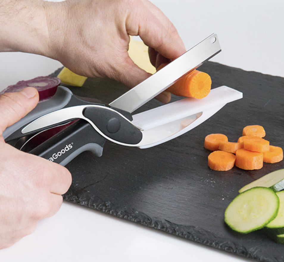 Nůžky s Nožem a Mini Krájecím Prkénkem InnovaGoods Nůžky s Nožem a Mini Krájecím Prkénkem InnovaGoods