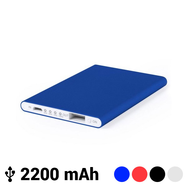 Ultra tenká powerbanka s mikro USB 2200 mAh LED 145538 - Modrý Ultra tenká powerbanka s mikro USB 2200 mAh LED 145538 - Modrý