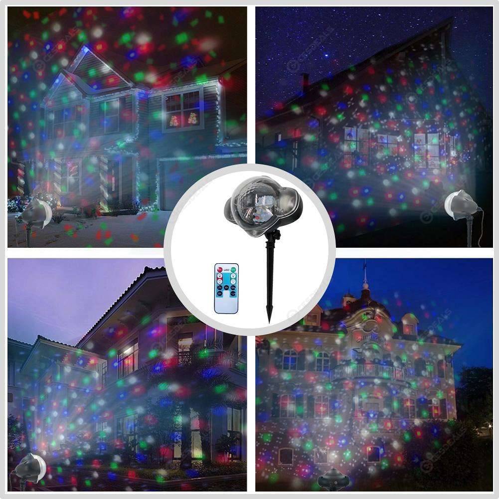 Vánoční LED projektor s efektem sněžení - barevné Vánoční LED projektor s efektem sněžení - barevné