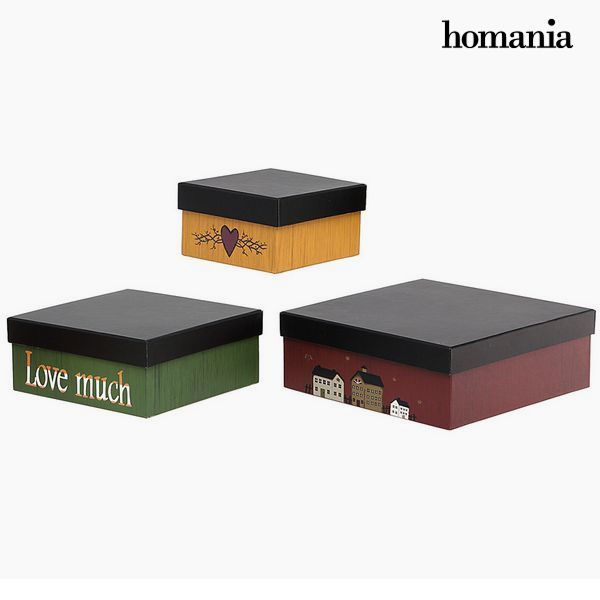 Ozdobná krabice Homanía 2649 (3 pcs) Hranatý Ozdobná krabice Homanía 2649 (3 pcs) Hranatý