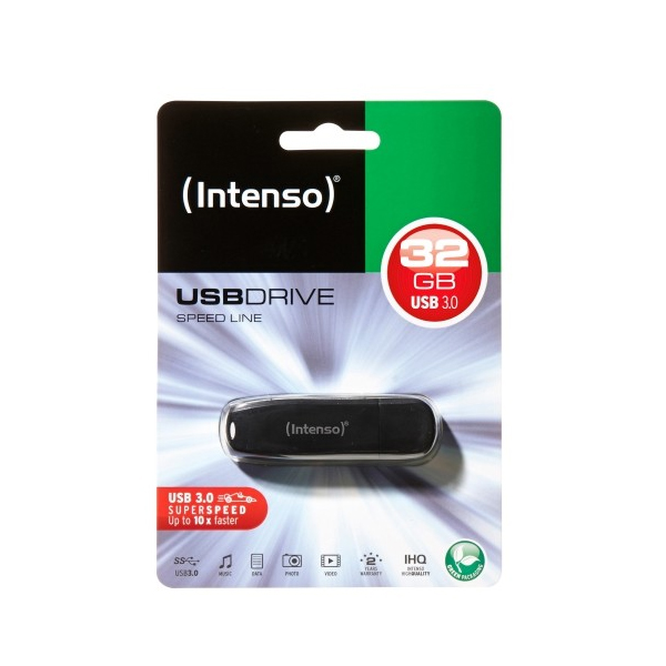 USB flash disk INTENSO 3533480 USB 3.0 32 GB Černý USB flash disk INTENSO 3533480 USB 3.0 32 GB Černý