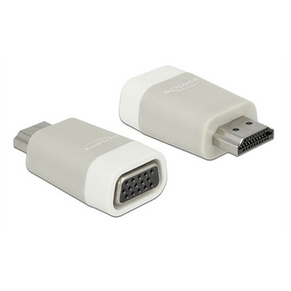 Adaptér HDMI na VGA DELOCK 65472 Bílý Adaptér HDMI na VGA DELOCK 65472 Bílý