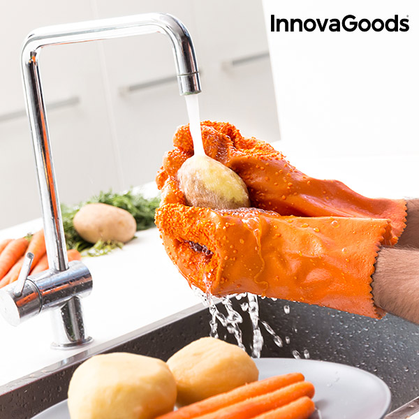 Rukavice na Čištění a Loupání Ovoce a Zeleniny InnovaGoods Rukavice na Čištění a Loupání Ovoce a Zeleniny InnovaGoods
