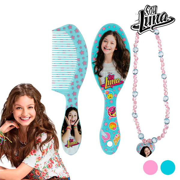 Dětská Sada Krásy Soy Luna - Kartáč + Tyrkysvý náhrdelník Dětská Sada Krásy Soy Luna - Kartáč + Tyrkysvý náhrdelník