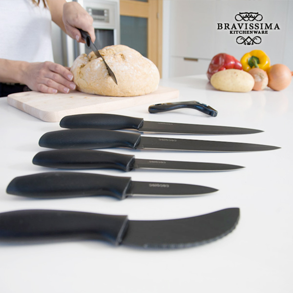 Profesionální Keramické Nože Bravissima Kitchen Titanium (7 kusů) Profesionální Keramické Nože Bravissima Kitchen Titanium (7 kusů)