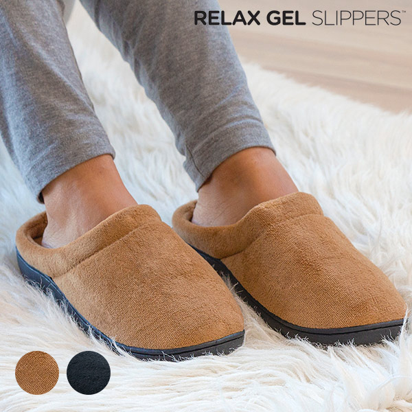 Relaxační Gelové Pantofle - Černý, S Relaxační Gelové Pantofle - Černý, S
