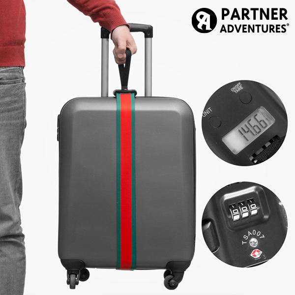 Popruh na Zavazadla s Integrovanou Váhou a Zámkem Partner Adventures Popruh na Zavazadla s Integrovanou Váhou a Zámkem Partner Adventures