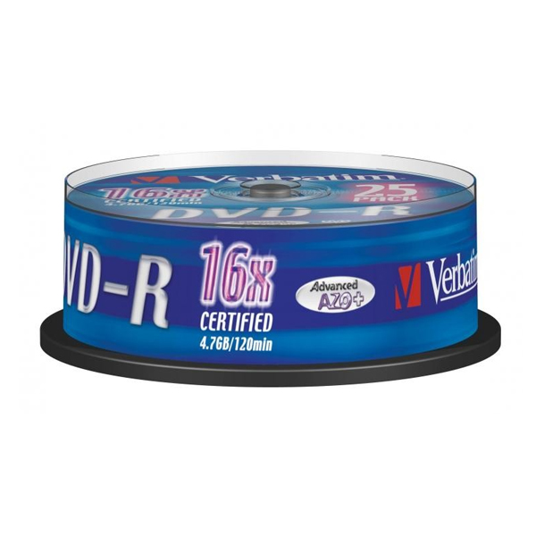 DVD-R Verbatim 43522 16x 25 pcs DVD-R Verbatim 43522 16x 25 pcs