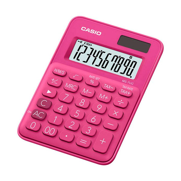 Kalkulačka Casio MS-7UC Růžový Kalkulačka Casio MS-7UC Růžový