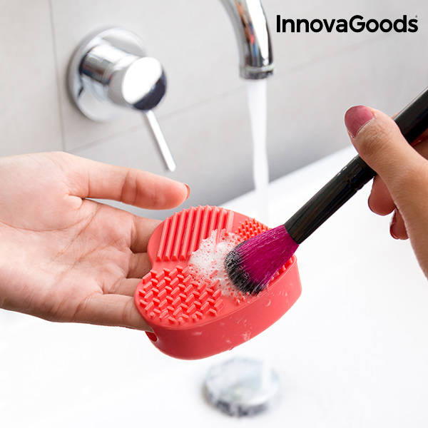 Pomůcka na Čištění Štětců na Líčení Heart InnovaGoods Pomůcka na Čištění Štětců na Líčení Heart InnovaGoods