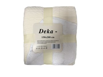 Pletená deka s ovečkou - vanilková 150x200 cm