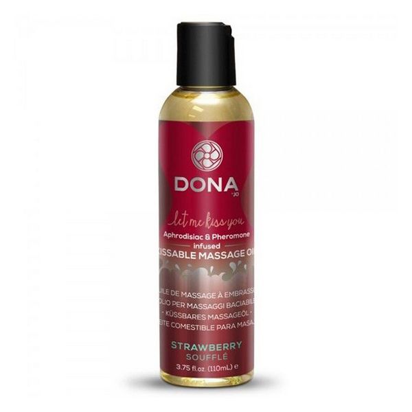 Jedlý masážní olej Jahodové suflé 125 ml Dona 5390 Jedlý masážní olej Jahodové suflé 125 ml Dona 5390
