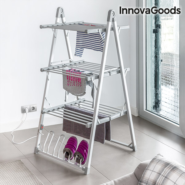 Elektrický Rozkládací Sušák na Prádlo Compak InnovaGoods 300W Šedý (30 tyčí) Elektrický Rozkládací Sušák na Prádlo Compak InnovaGoods 300W Šedý (30 tyčí)