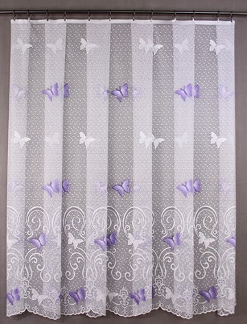 Záclona motýl fialový 140cm