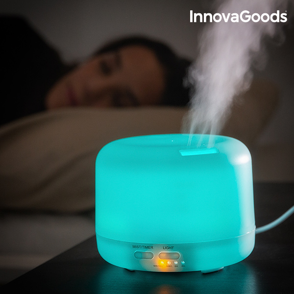 Zvlhčovač Vzduchu s Aromadifuzérem LED Multi-Coloured InnovaGoods Zvlhčovač Vzduchu s Aromadifuzérem LED Multi-Coloured InnovaGoods