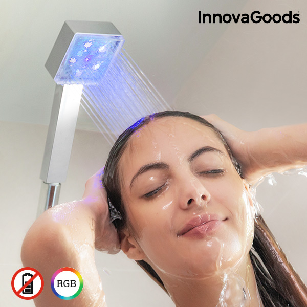 LED Ekosprcha s Tepelným Čidlem Square InnovaGoods LED Ekosprcha s Tepelným Čidlem Square InnovaGoods