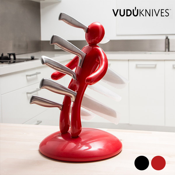 VUDÚKNIFES Sada Nožů v Bloku - Černý VUDÚKNIFES Sada Nožů v Bloku - Černý
