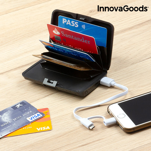 Bezpečnostní Pouzdro na Karty s Power Bank InnovaGoods Bezpečnostní Pouzdro na Karty s Power Bank InnovaGoods