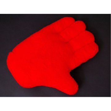Ozdobný plyšový polštářek Apex Ruka - Červená
