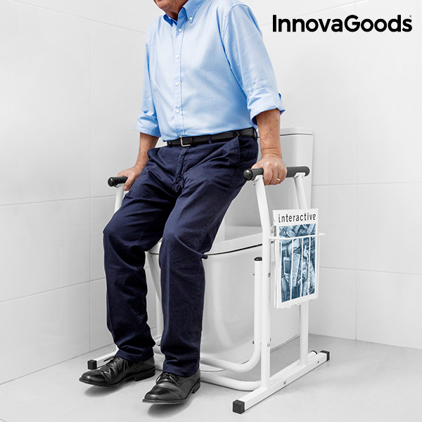 Pomocná Madla na WC se Stojanem na Časopisy InnovaGoods Pomocná Madla na WC se Stojanem na Časopisy InnovaGoods