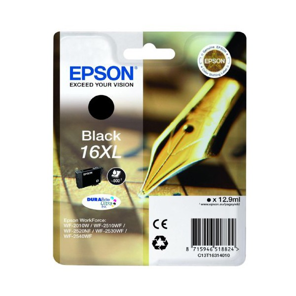 Originální inkoustové náplně Epson T16XL - Černý Originální inkoustové náplně Epson T16XL - Černý