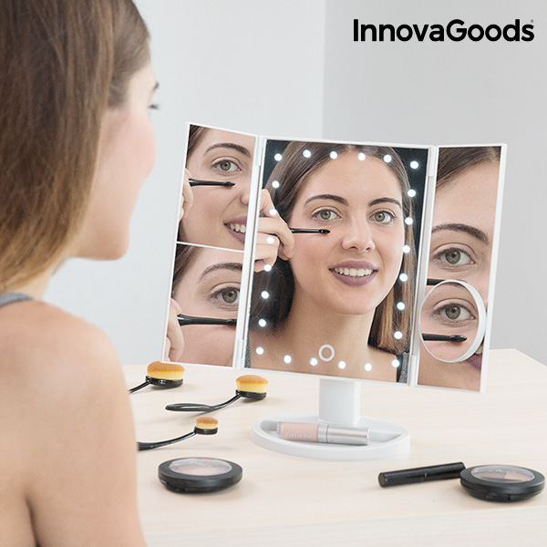 Zvětšující Zrcadlo s LED 4 v 1 InnovaGoods Zvětšující Zrcadlo s LED 4 v 1 InnovaGoods