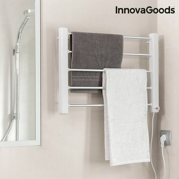 Elektrický Nástěnný Sušák Ručníků InnovaGoods 65 W Šedobílý (5 tyčí) Elektrický Nástěnný Sušák Ručníků InnovaGoods 65 W Šedobílý (5 tyčí)