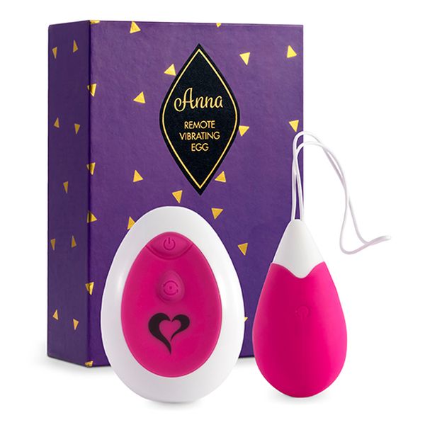 Anna Vibrating Egg Remote Deep Pink FeelzToys 72923 Anna Vibrating Egg Remote Deep Pink FeelzToys 72923