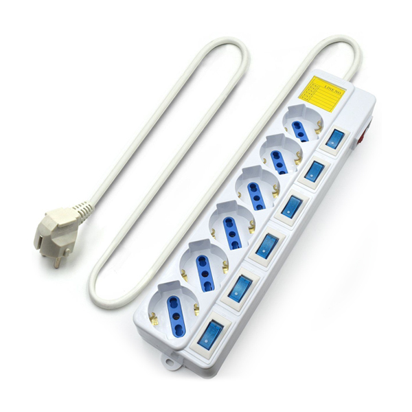 Prodlužovací Kabel se 6 Zásuvkami a Vypínačem Ewent EW3932 1,5 m 2500W Bílý Prodlužovací Kabel se 6 Zásuvkami a Vypínačem Ewent EW3932 1,5 m 2500W Bílý