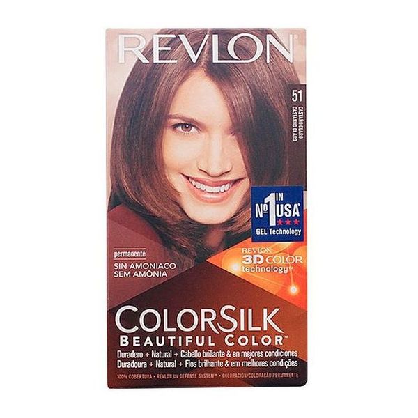 Barva bez amoniaku Colorsilk Revlon Světlohnědá Barva bez amoniaku Colorsilk Revlon Světlohnědá