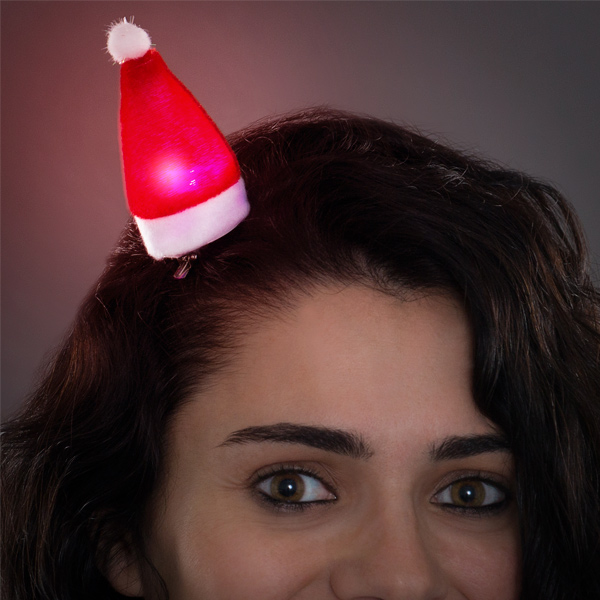 Sponka do Vlasů s LED Čapka Santa Clause Sponka do Vlasů s LED Čapka Santa Clause