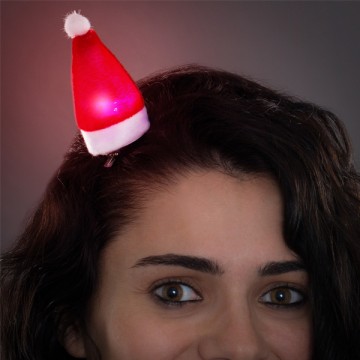 Sponka do Vlasů s LED Čapka Santa Clause