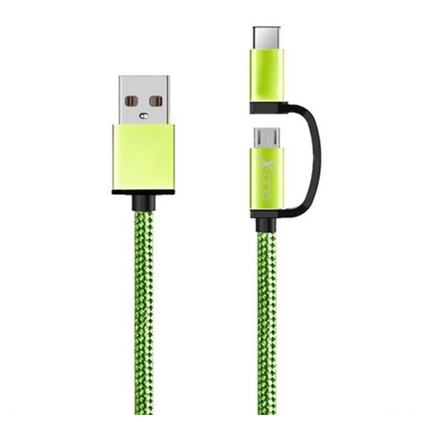 USB kabel, Micro USB a USB C Ref. 101134 Zelená USB kabel, Micro USB a USB C Ref. 101134 Zelená