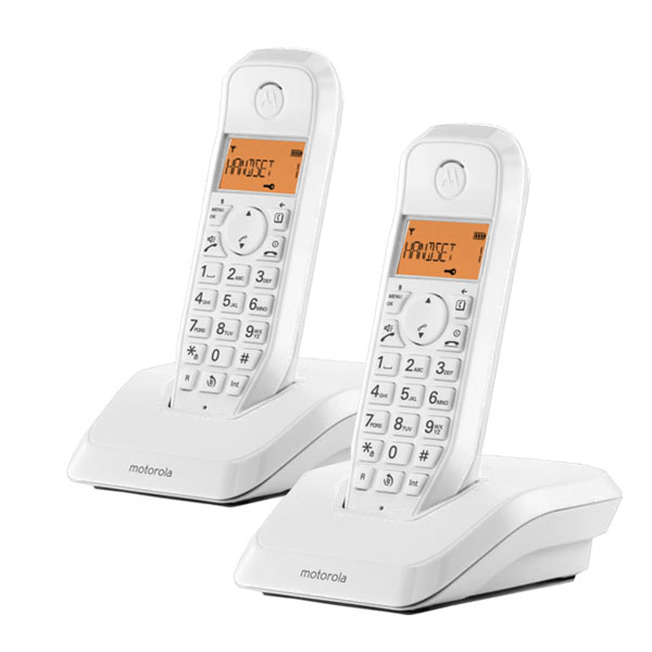 Bezdrátový telefon Motorola S1202 (2 pcs) - Černý Bezdrátový telefon Motorola S1202 (2 pcs) - Černý