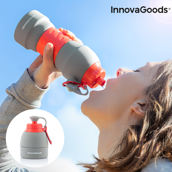 Skládací Silikonová Láhev na pití InnovaGoods Skládací Silikonová Láhev na pití InnovaGoods