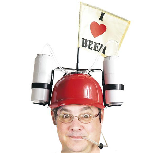 Helma I LOVE BEER s Držáky na Pití - Světle Modrý Helma I LOVE BEER s Držáky na Pití - Světle Modrý