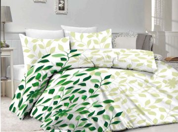 bavlna povlečení na 2 postele - Ivanka - zelená