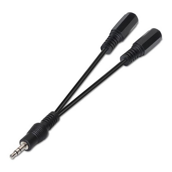 Kabel Audio Jack (3,5 mm) Rozdvojka NANOCABLE 10.24.1200 15 cm Černý Kabel Audio Jack (3,5 mm) Rozdvojka NANOCABLE 10.24.1200 15 cm Černý