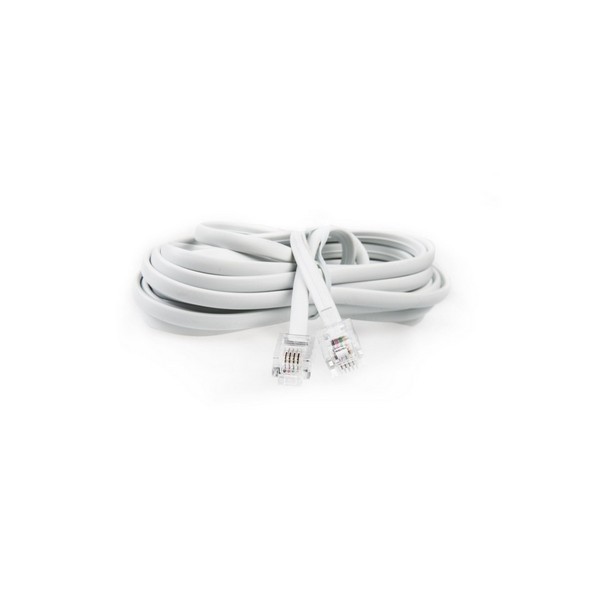 Telefonní Kabel GEMBIRD TC6P4C-5M 5 m Bílý Telefonní Kabel GEMBIRD TC6P4C-5M 5 m Bílý